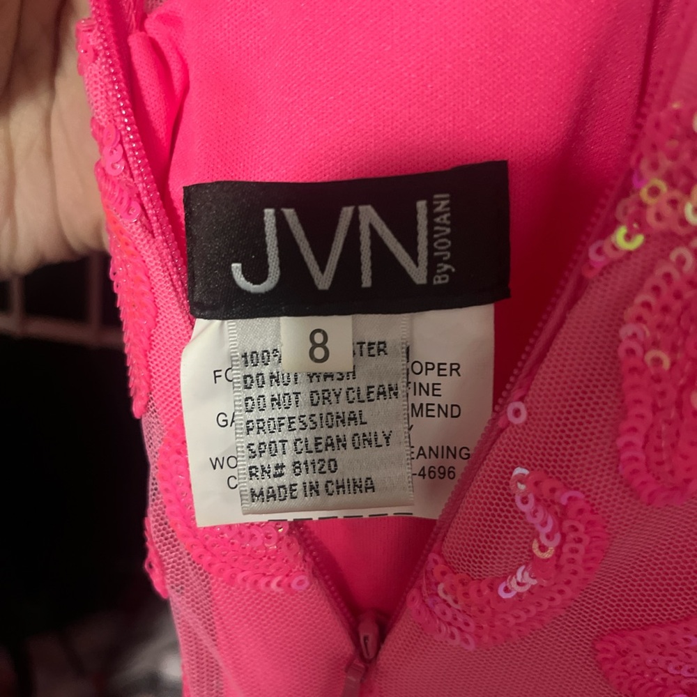 Pink Sequin Prom Dress